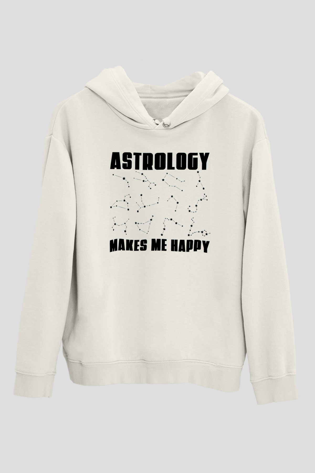Astrolog Beyaz Unisex Kapüşonlu Sweatshirt