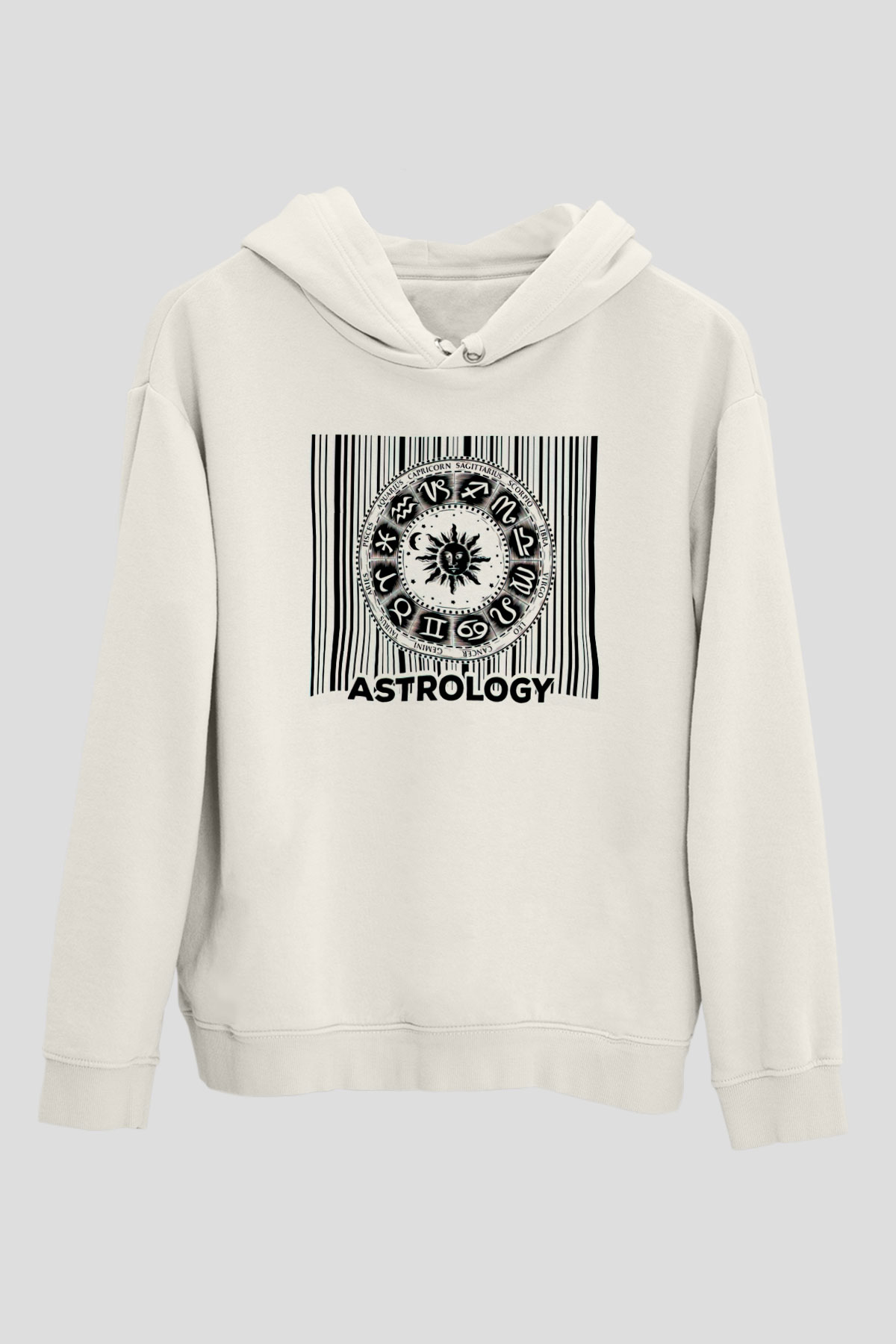 Astrolog Beyaz Unisex Kapüşonlu Sweatshirt