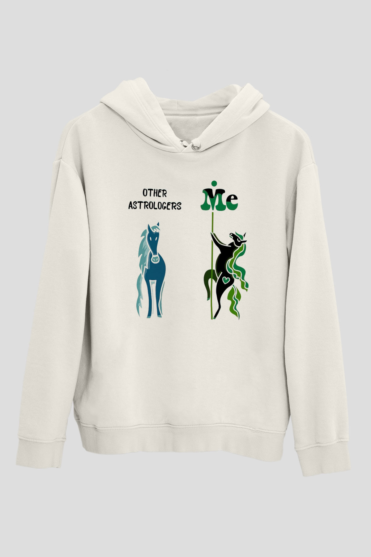 Astrolog Beyaz Unisex Kapüşonlu Sweatshirt
