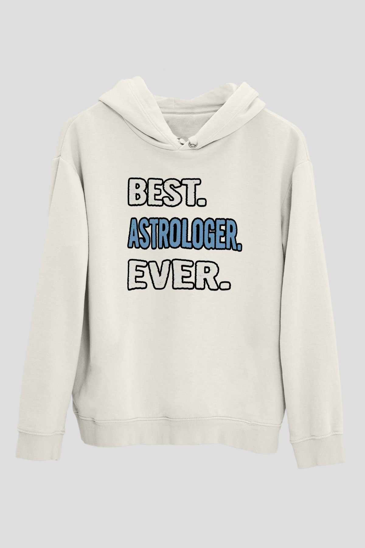 Astrolog Beyaz Unisex Kapüşonlu Sweatshirt
