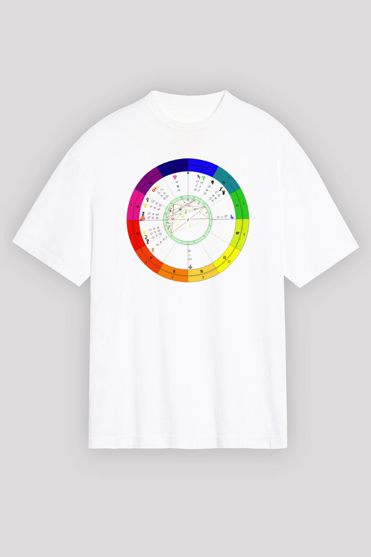 Astrolog Beyaz Unisex Oversize Tişört T-Shirt