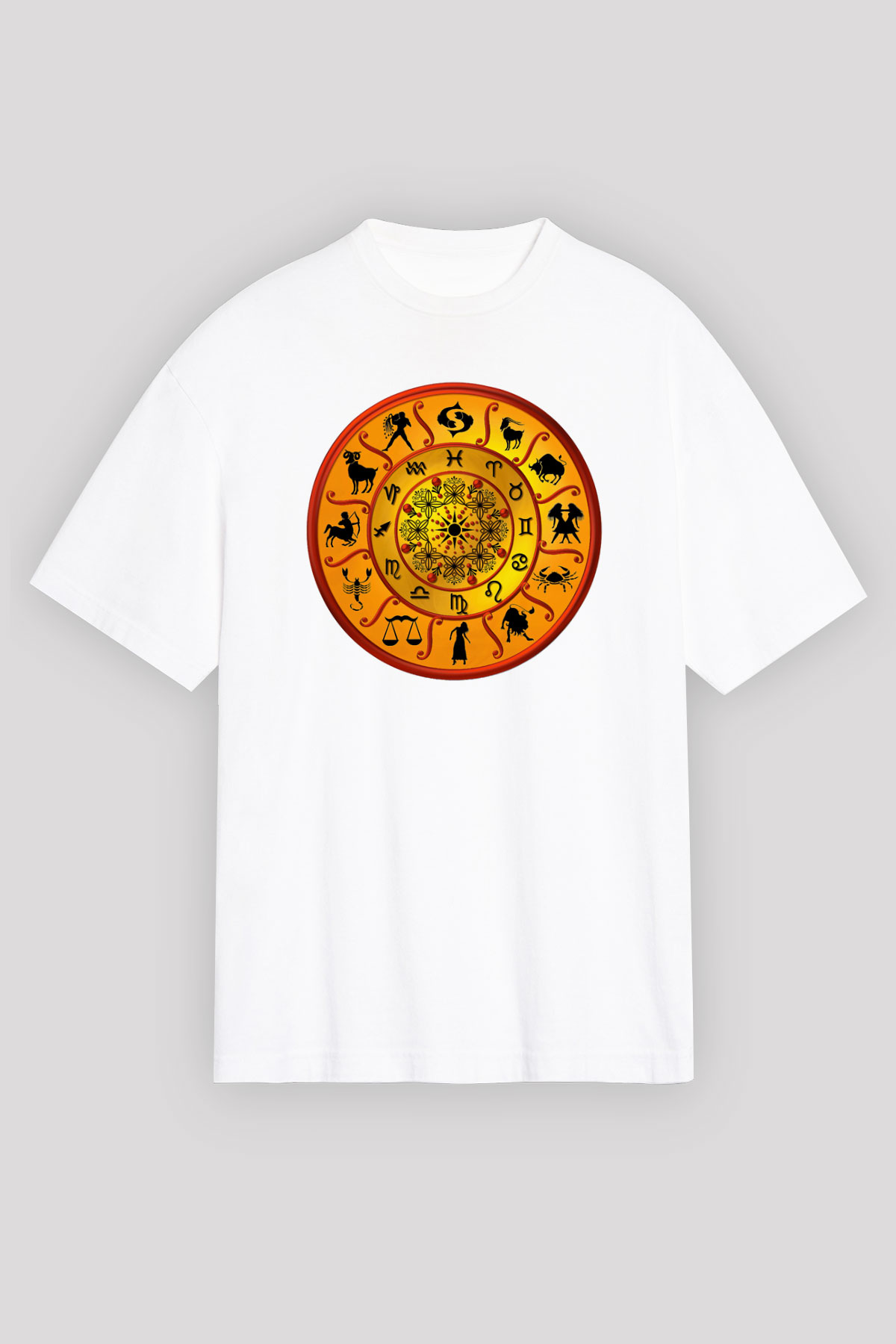 Astrolog Beyaz Unisex Oversize Tişört T-Shirt