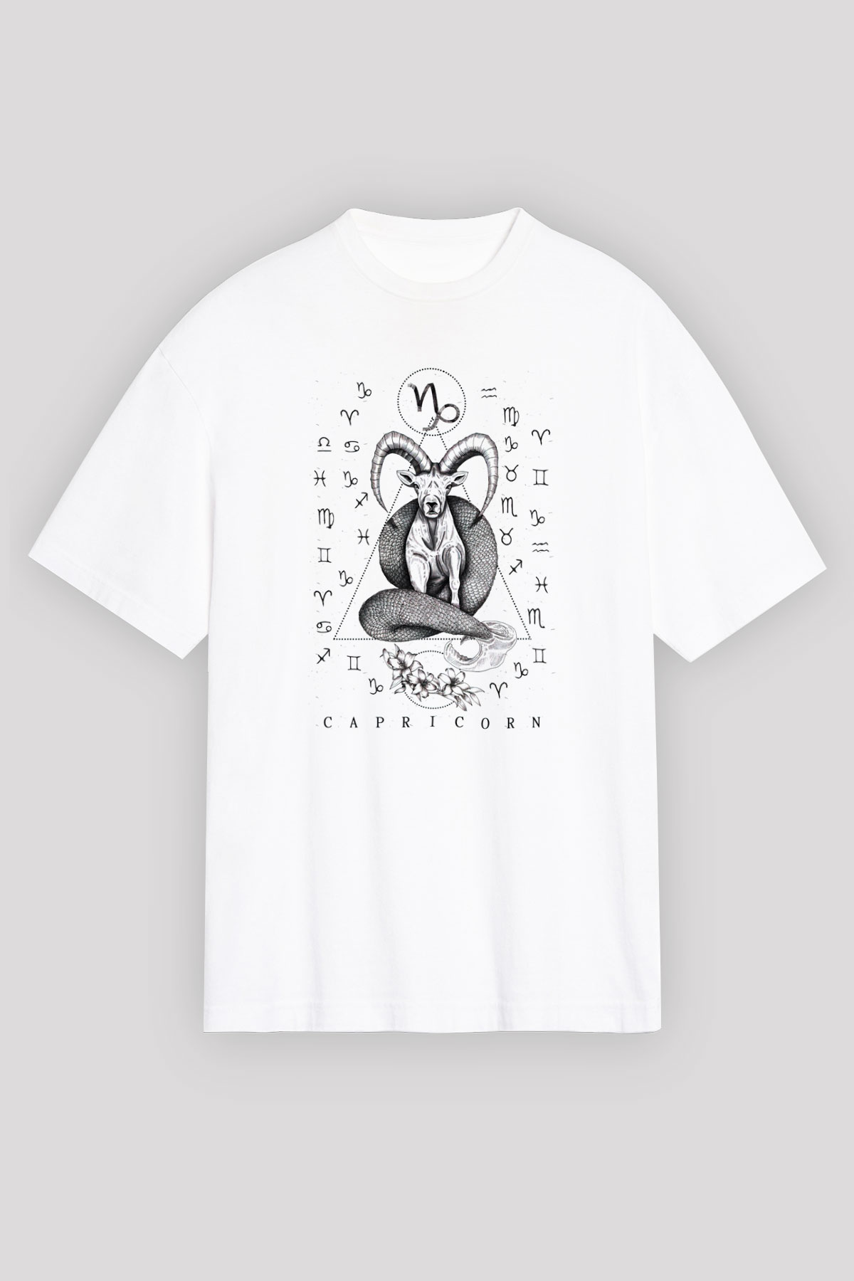Astrolog Beyaz Unisex Oversize Tişört T-Shirt