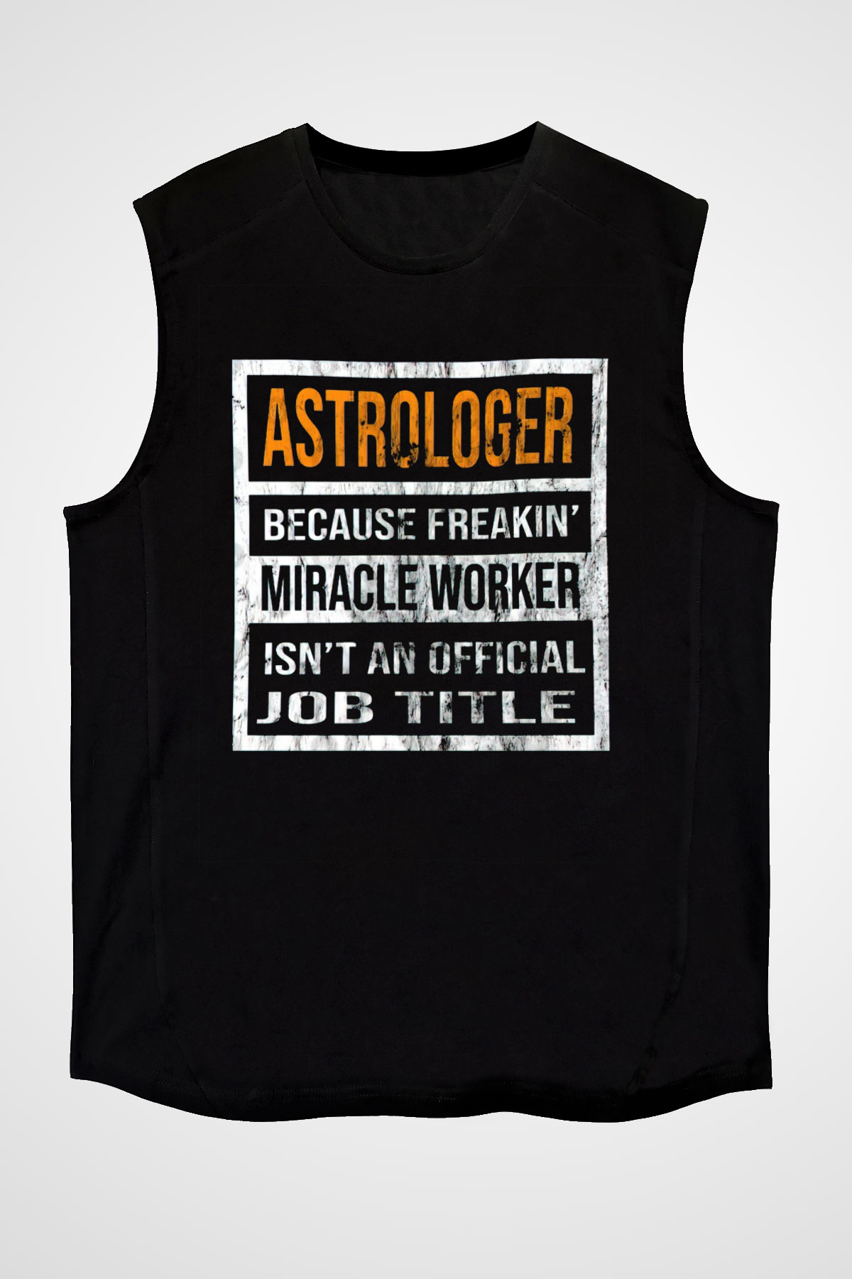 Astrolog Siyah Unisex Kolsuz Tişört
