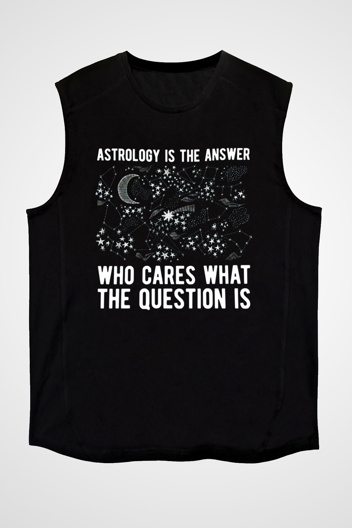Astrolog Siyah Unisex Kolsuz Tişört