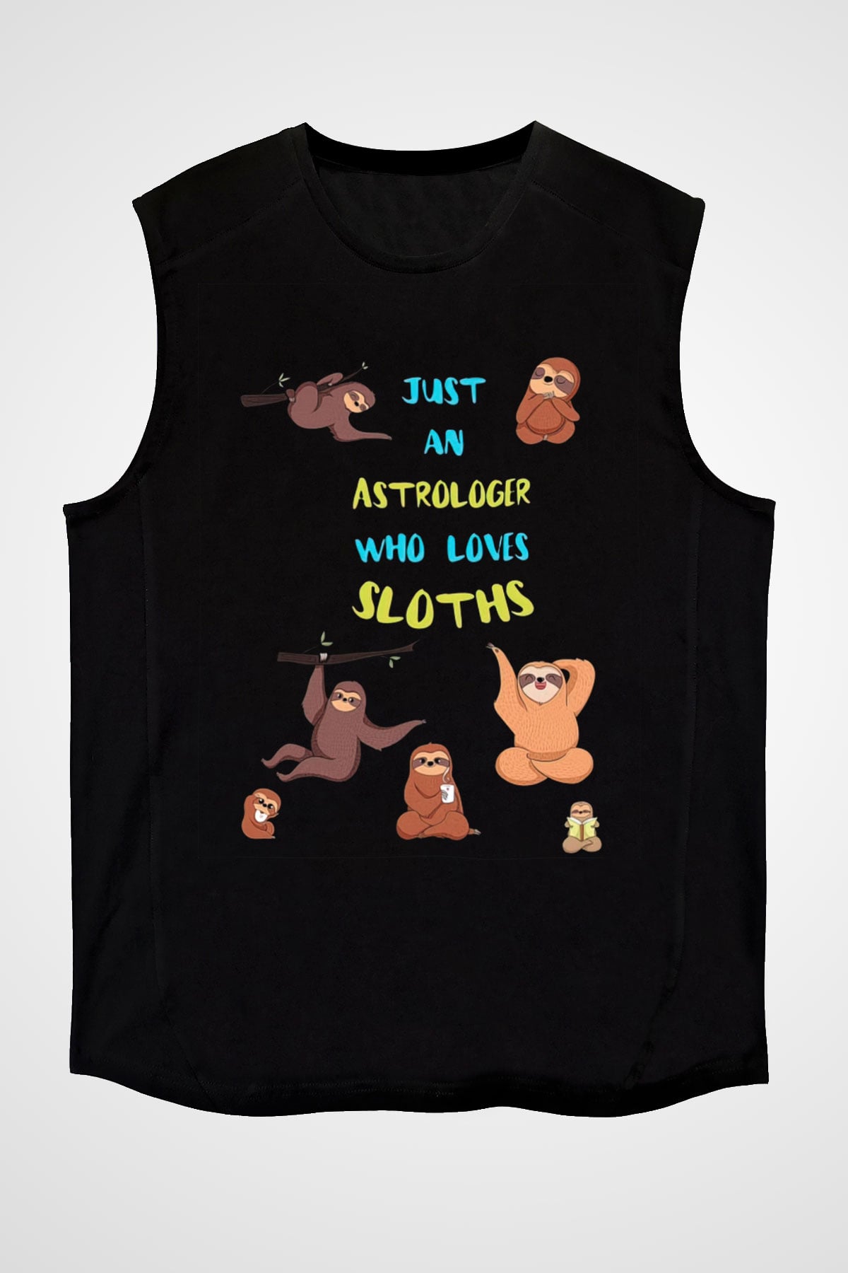 Astrolog Siyah Unisex Kolsuz Tişört