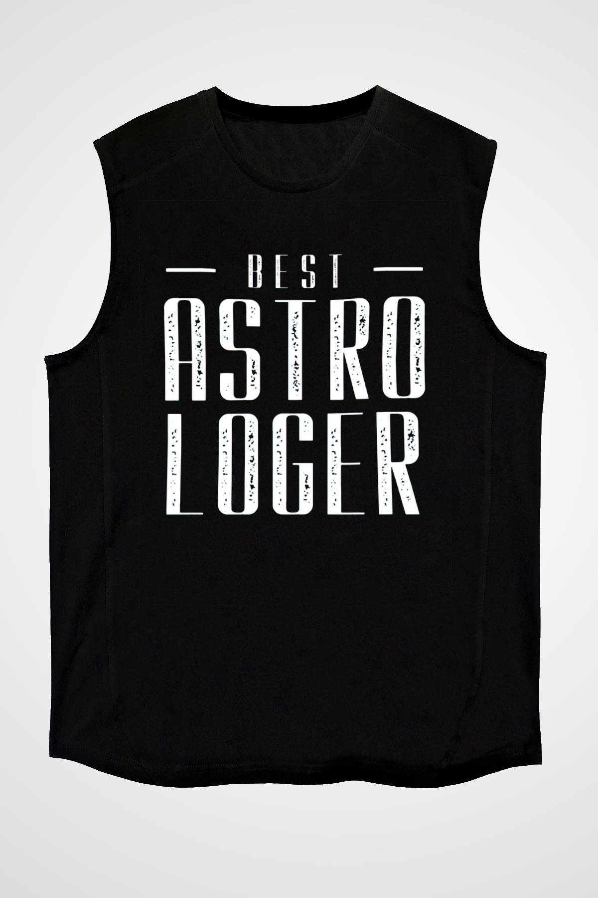 Astrolog Siyah Unisex Kolsuz Tişört