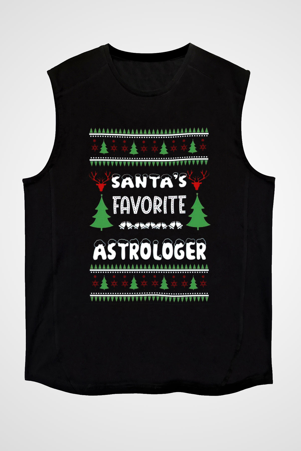 Astrolog Siyah Unisex Kolsuz Tişört