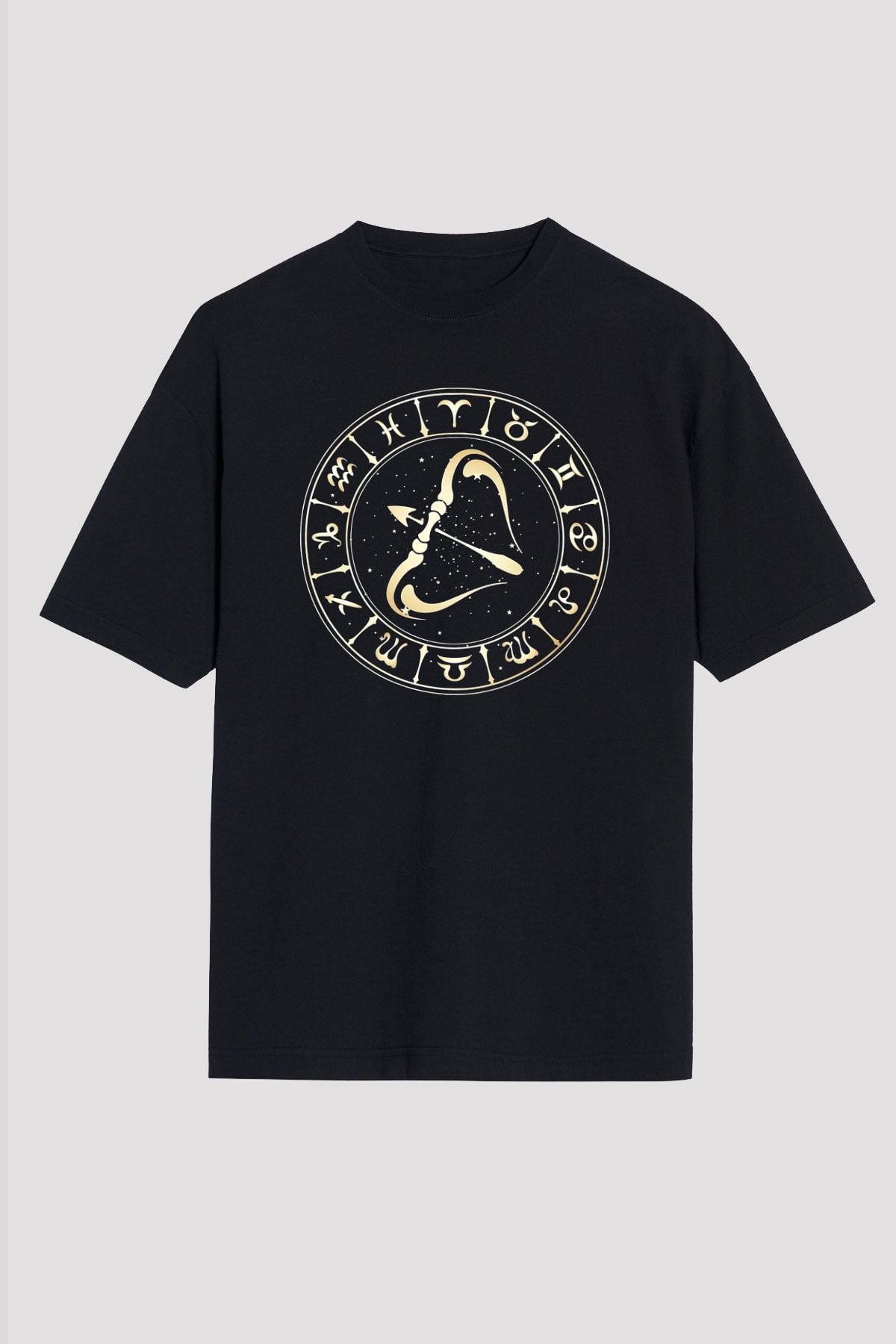 Astrolog Siyah Unisex Oversize Tişört T-Shirt