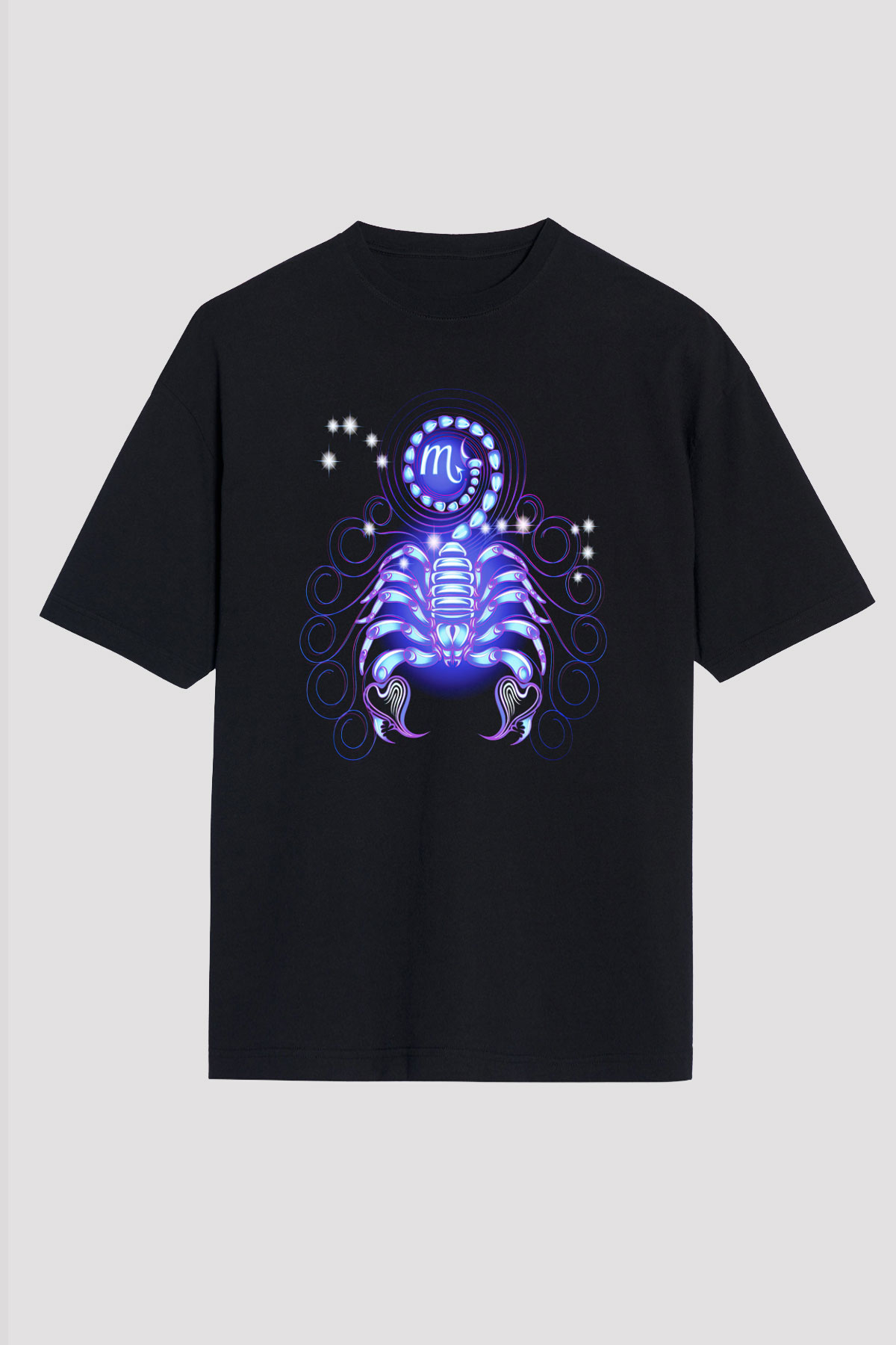 Astrolog Siyah Unisex Oversize Tişört T-Shirt