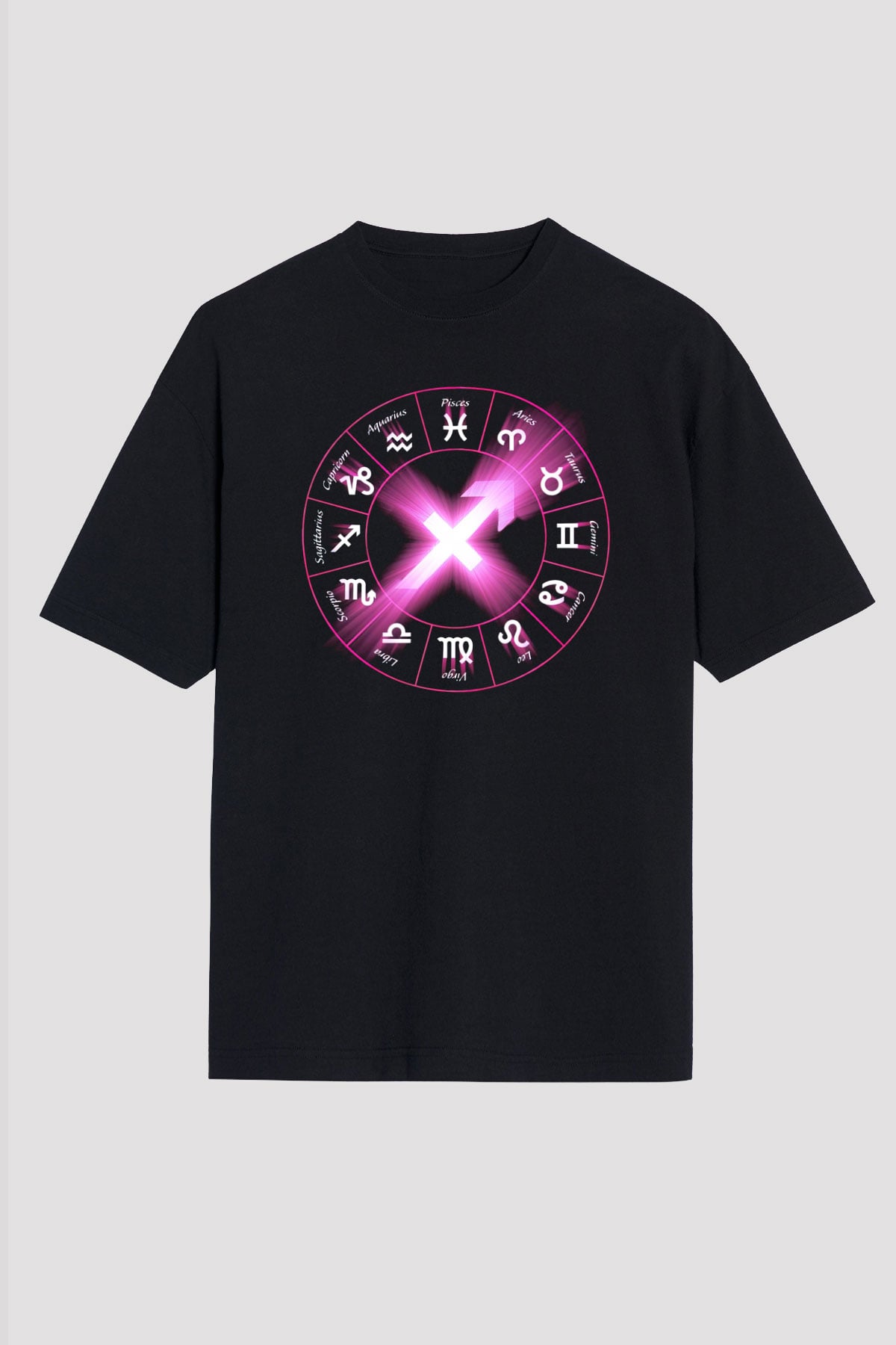 Astrolog Siyah Unisex Oversize Tişört T-Shirt