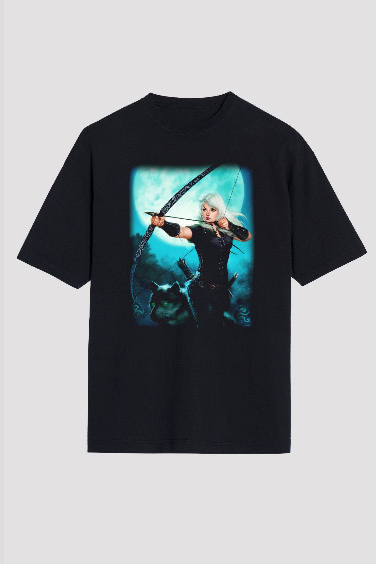 Astrolog Siyah Unisex Oversize Tişört T-Shirt