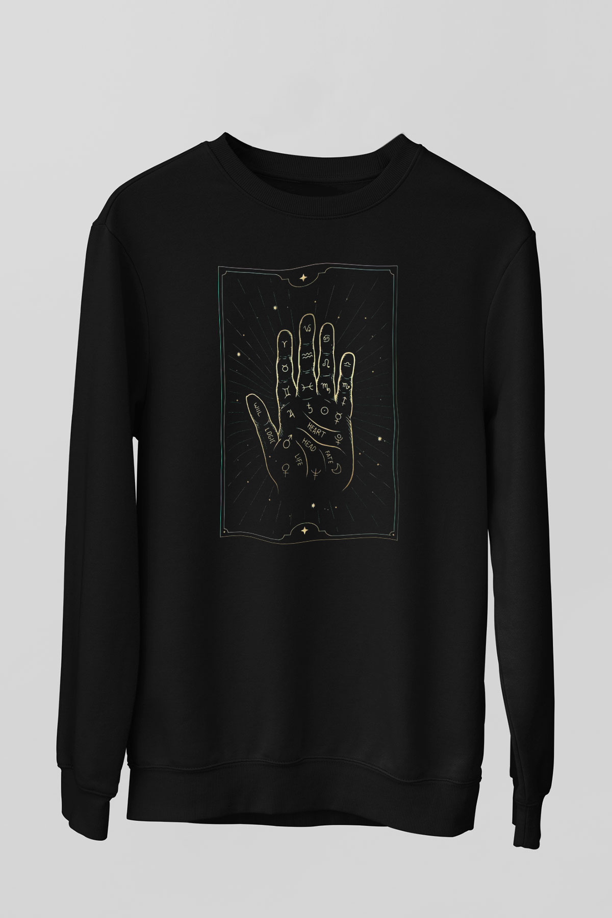 Astrolog Siyah Unisex Sweatshirt