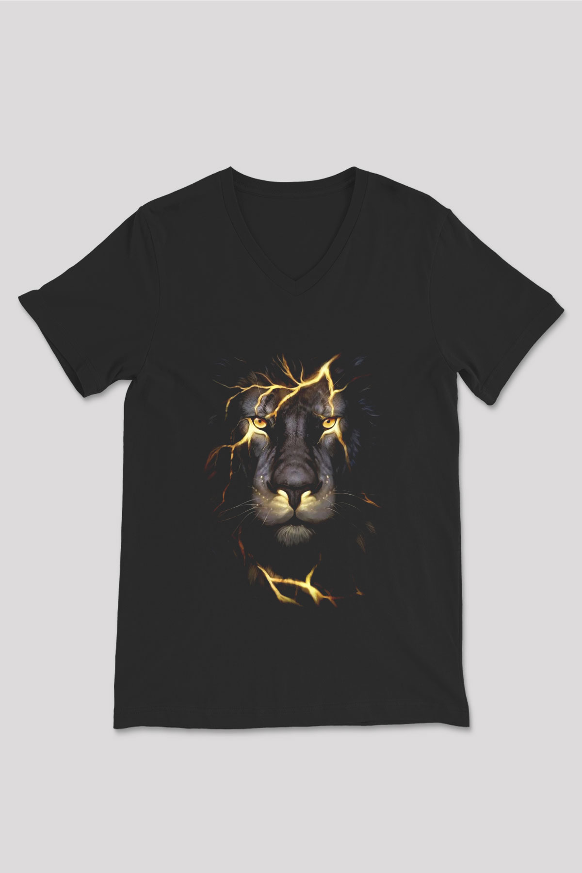 Astrolog Siyah Unisex V Yaka Tişört T-Shirt