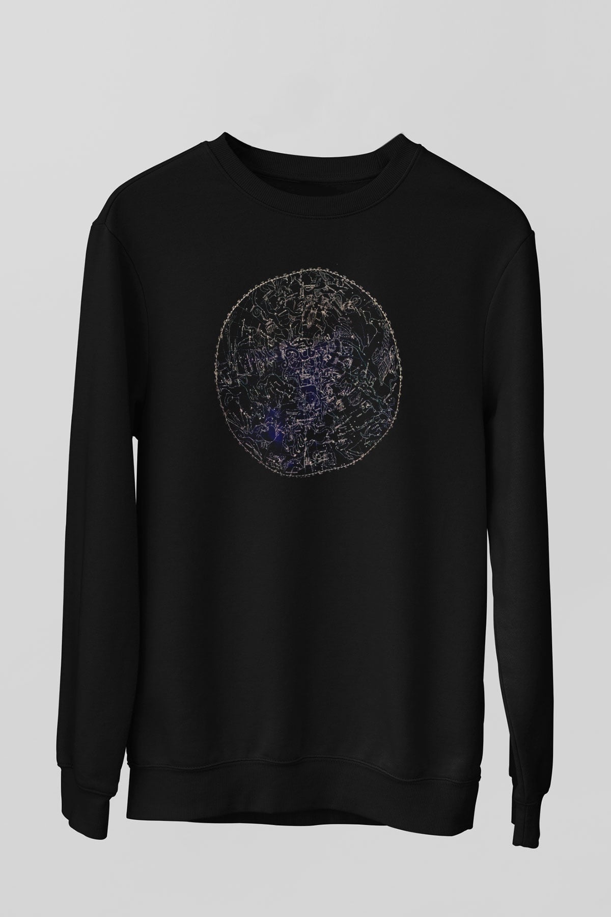 Astronom Siyah Unisex Sweatshirt