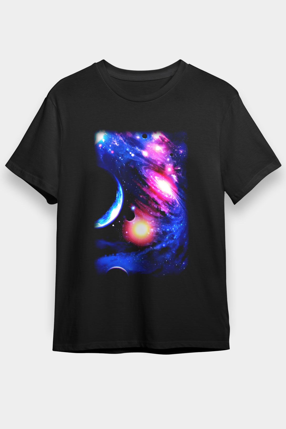 Astronom Siyah Unisex Tişört T-Shirt - TişörtFabrikası