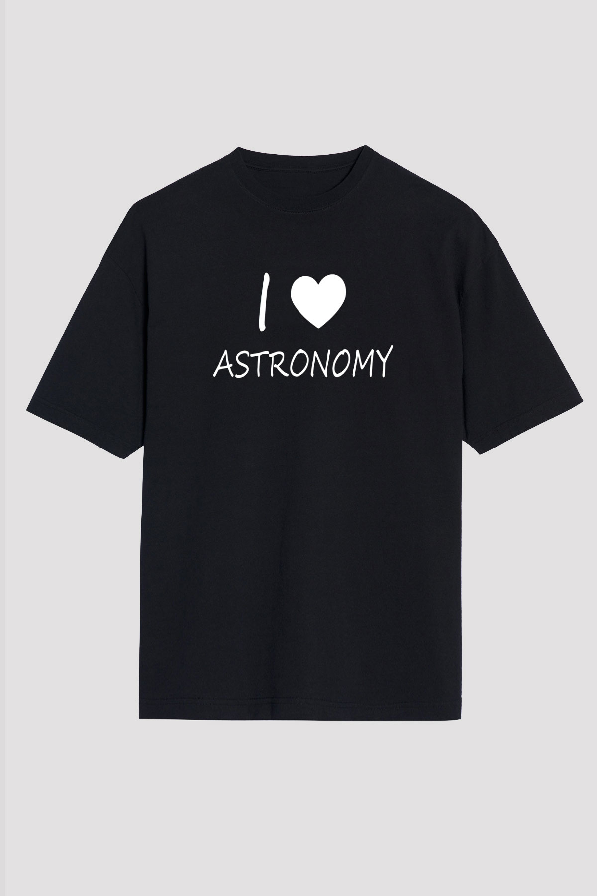 Astronomi Sevenler Baskılı Unisex Oversize Tişört - Tshirt
