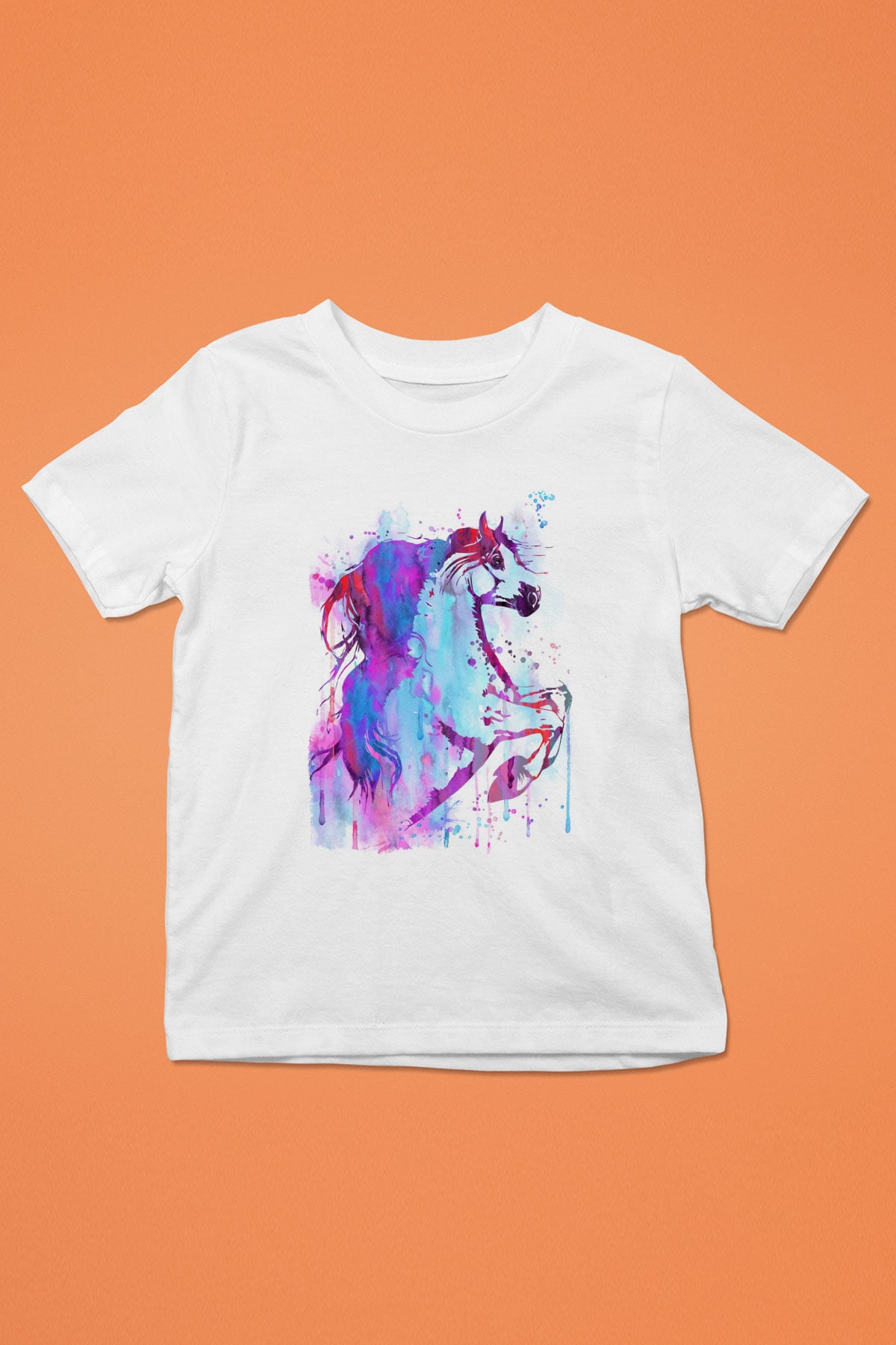 At Beyaz Unisex Çocuk Tişört