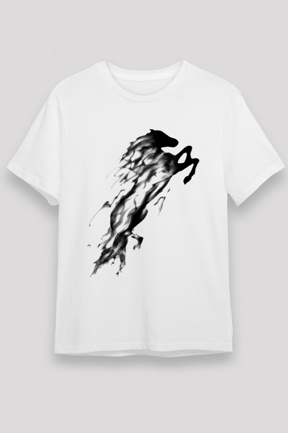 At Beyaz Unisex Tişört T-Shirt - TişörtFabrikası