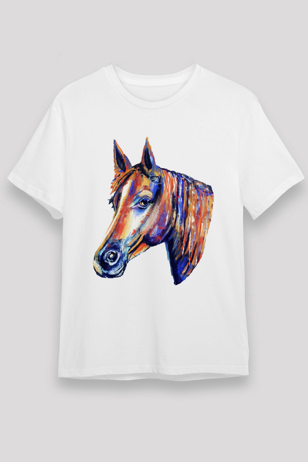 At Beyaz Unisex Tişört T-Shirt - TişörtFabrikası