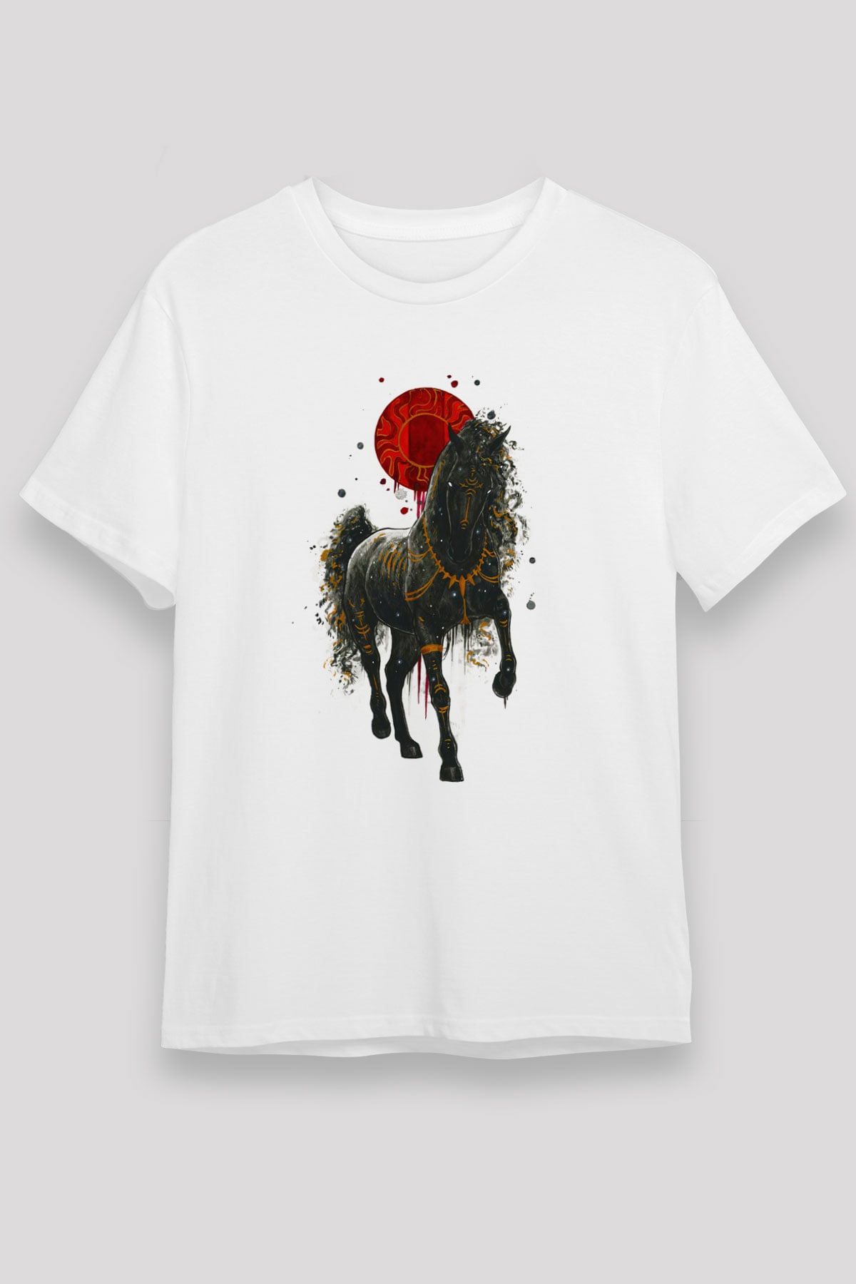 At Beyaz Unisex Tişört T-Shirt - TişörtFabrikası