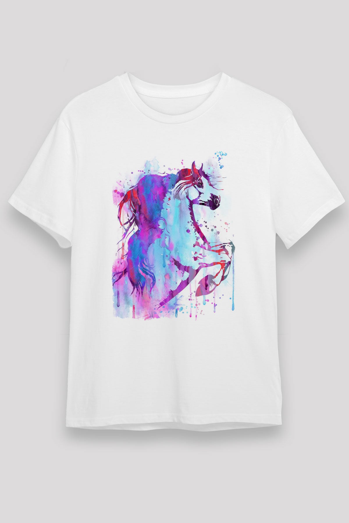 At Beyaz Unisex Tişört T-Shirt - TişörtFabrikası
