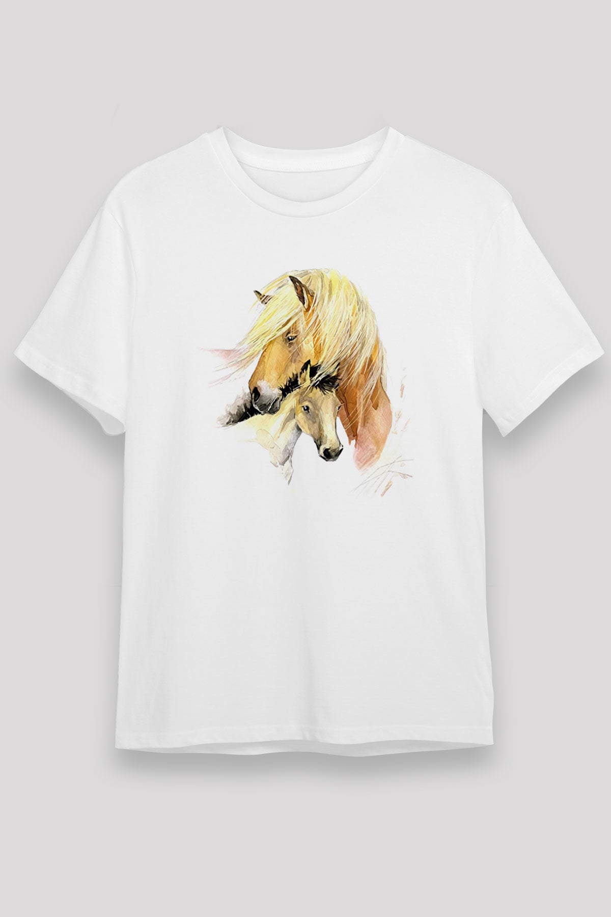 At Beyaz Unisex Tişört T-Shirt - TişörtFabrikası