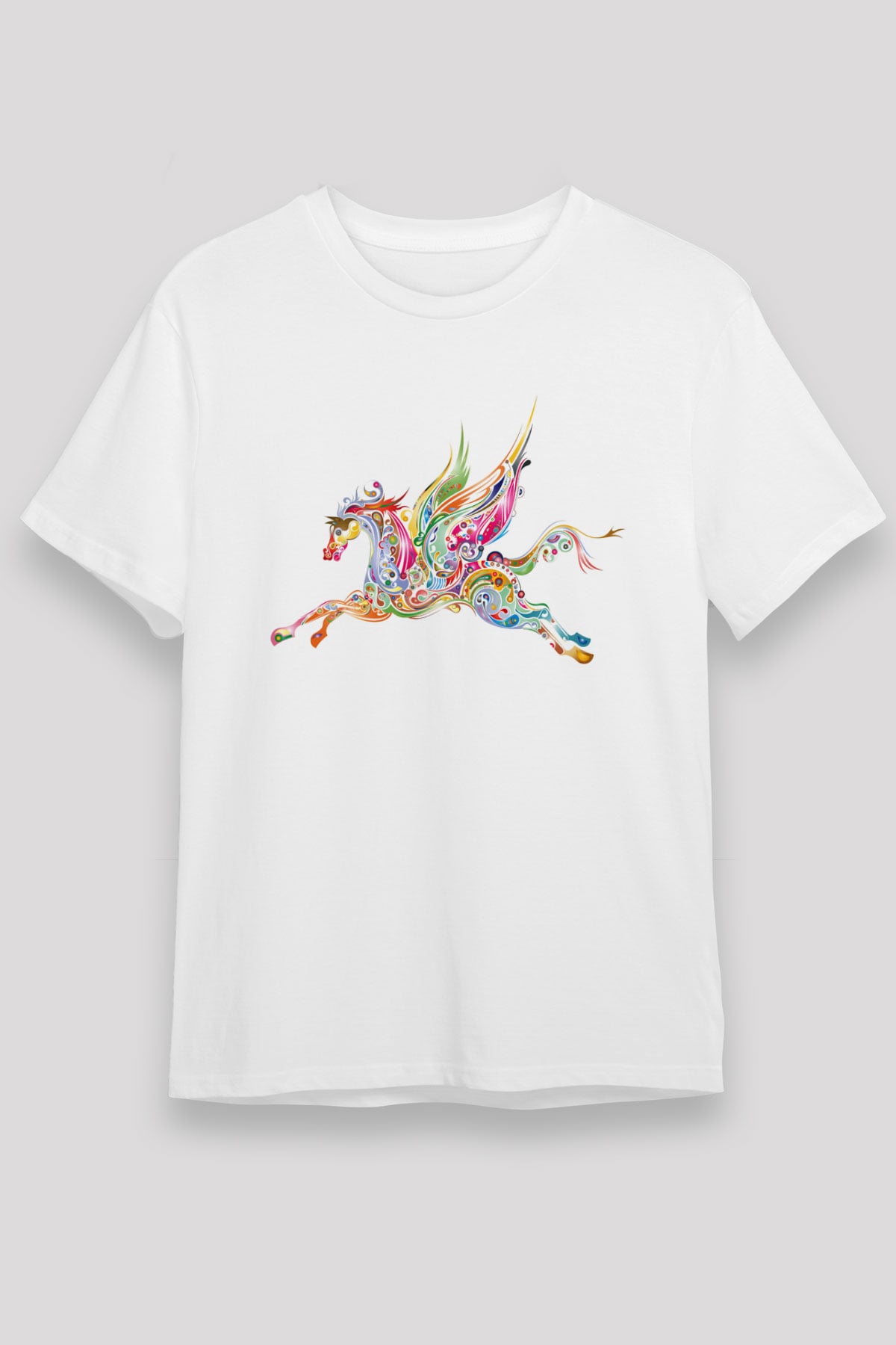 At Beyaz Unisex Tişört T-Shirt - TişörtFabrikası
