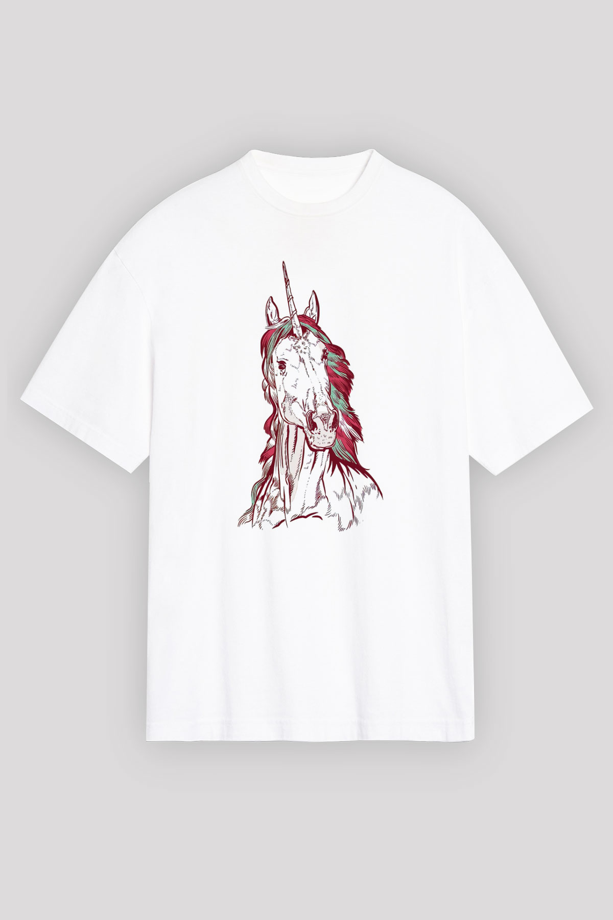 At Beyaz Unisex Tişört T-Shirt - TişörtFabrikası