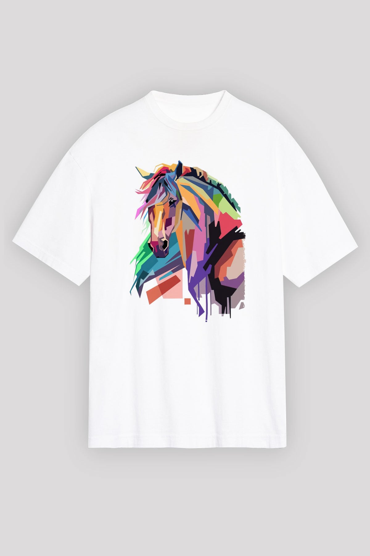At Beyaz Unisex Tişört T-Shirt - TişörtFabrikası