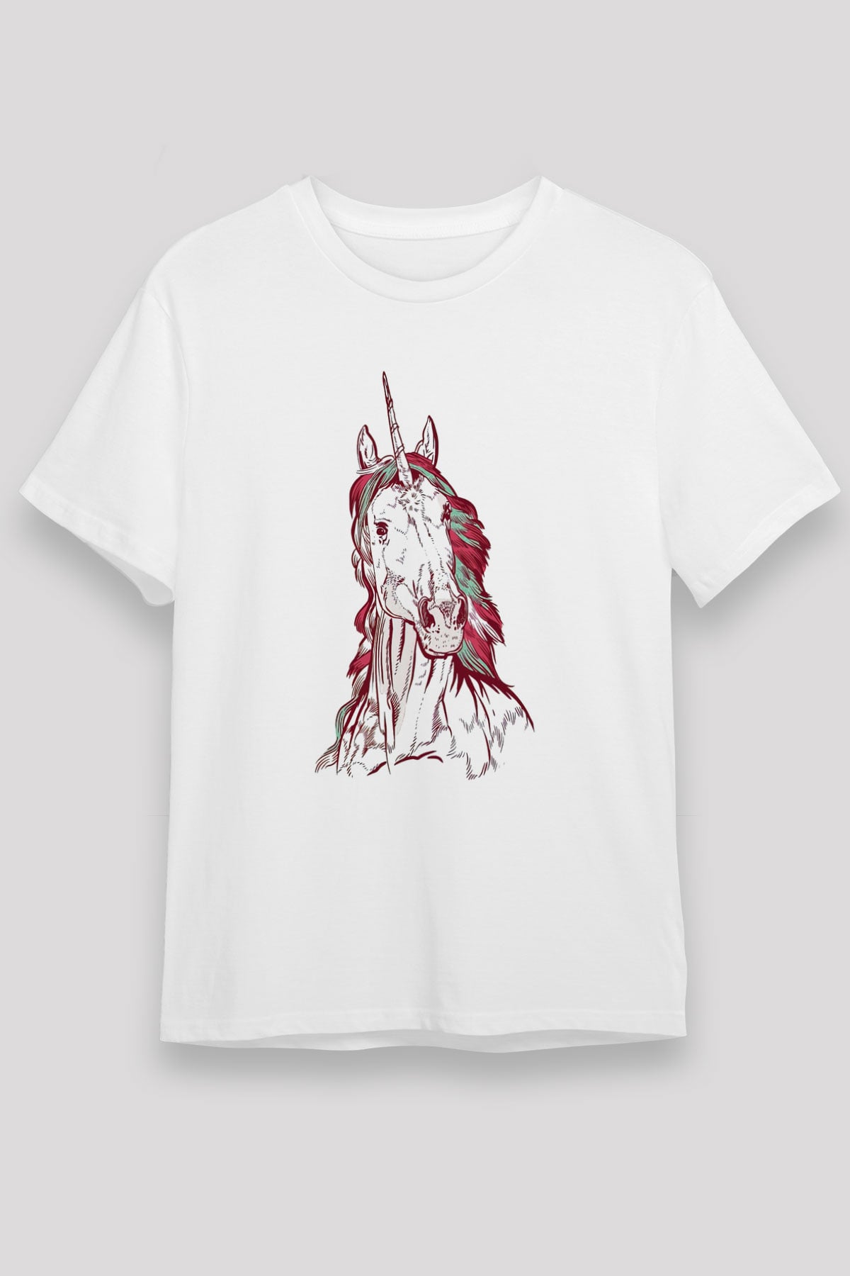 At Beyaz Unisex Tişört T-Shirt - TişörtFabrikası