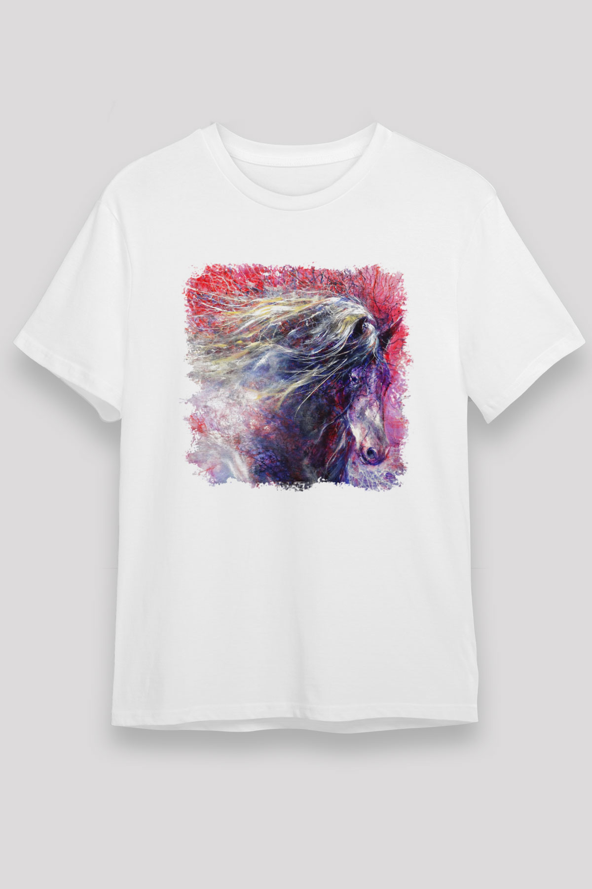 At Beyaz Unisex Tişört T-Shirt - TişörtFabrikası