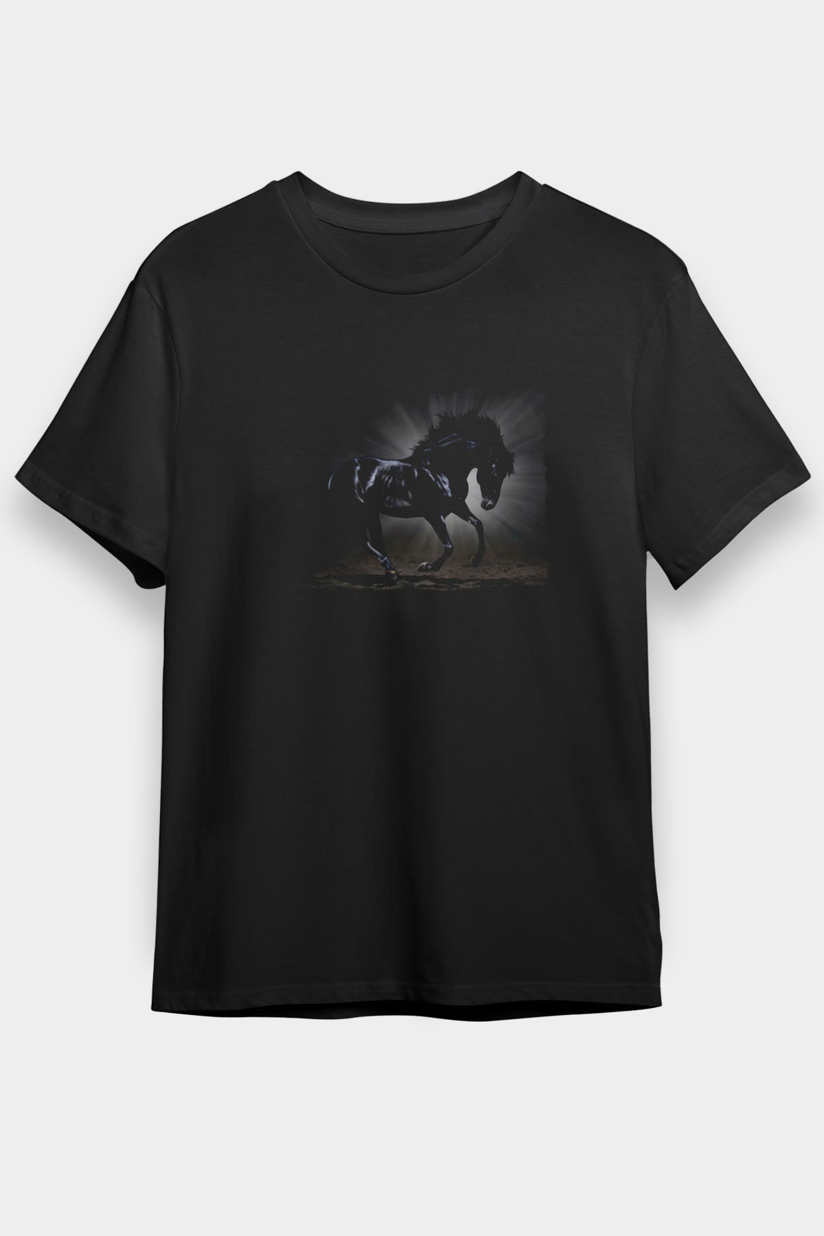 At Siyah Unisex Tişört T-Shirt - TişörtFabrikası