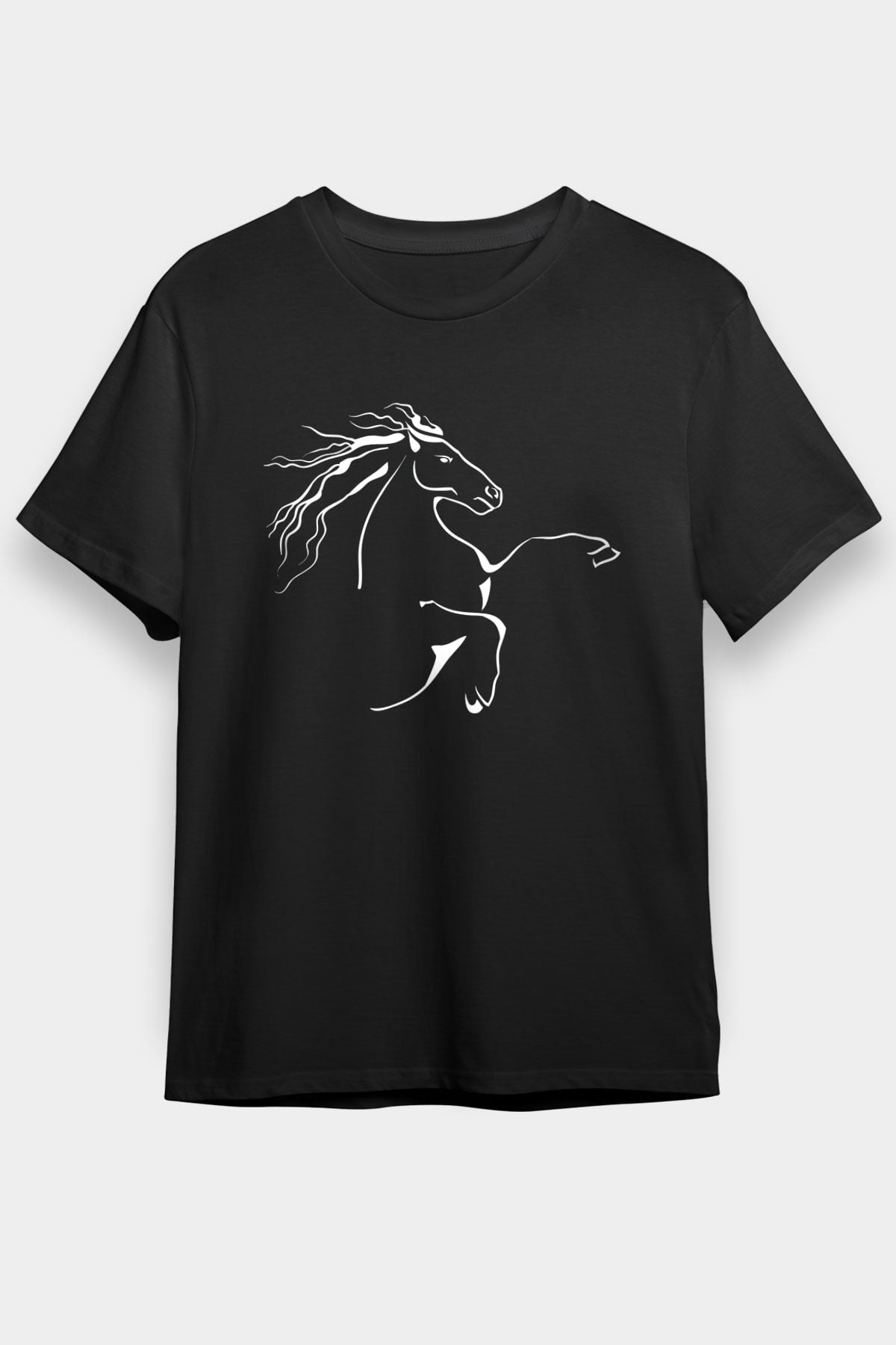 At Siyah Unisex Tişört T-Shirt - TişörtFabrikası