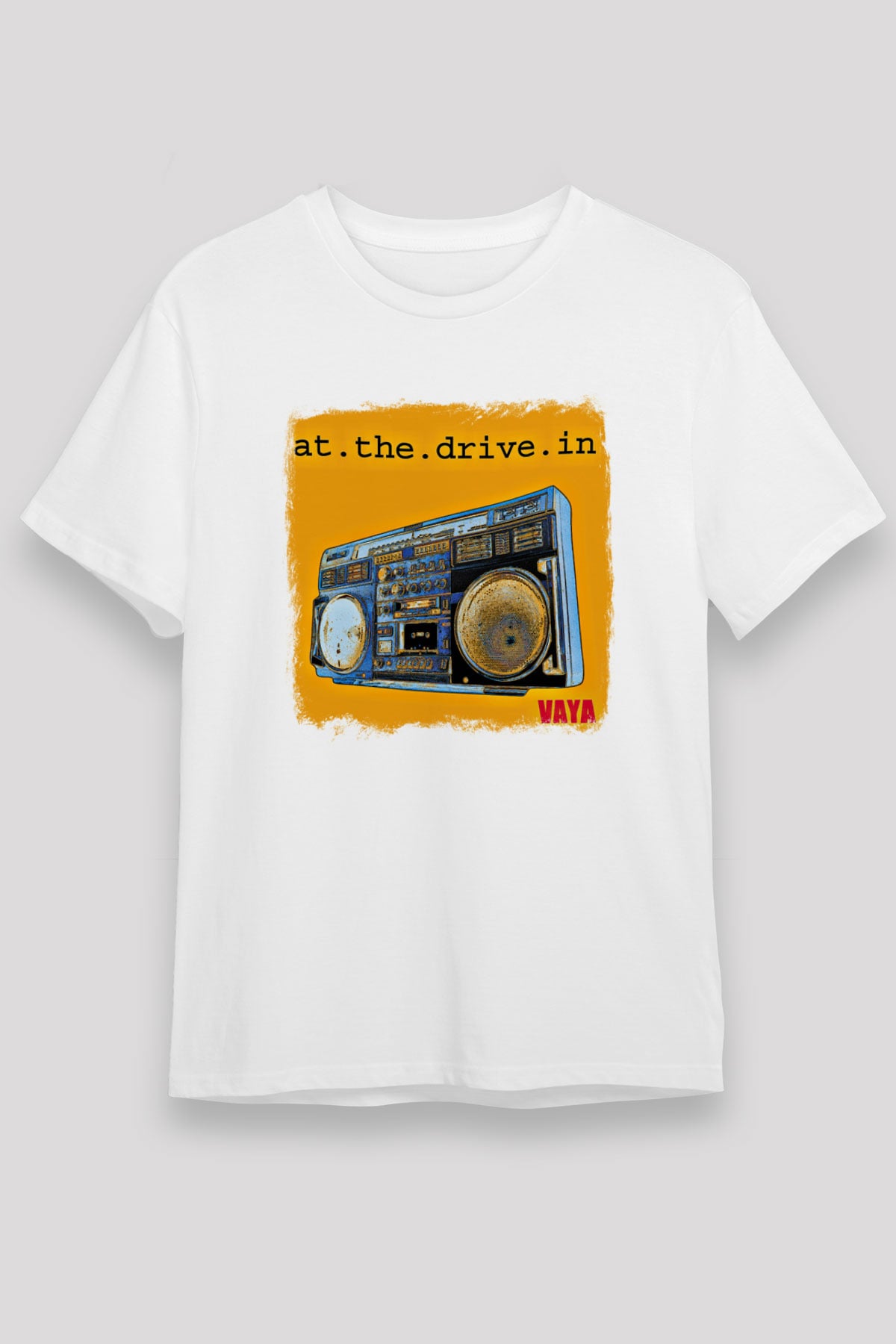 At the Drive-In Baskılı Unisex Beyaz Tişört