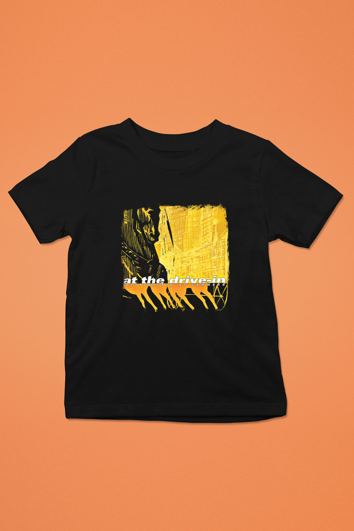 At the Drive-In Baskılı Unisex Siyah Çocuk Tişört