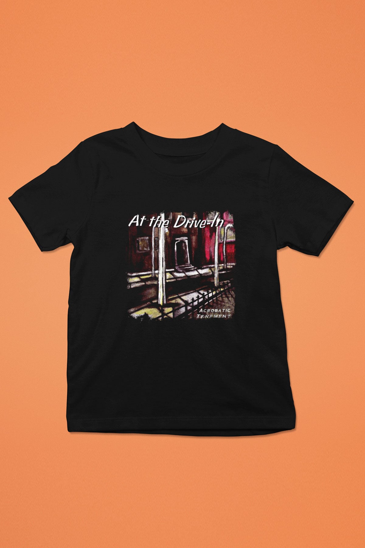 At the Drive-In Baskılı Unisex Siyah Çocuk Tişört