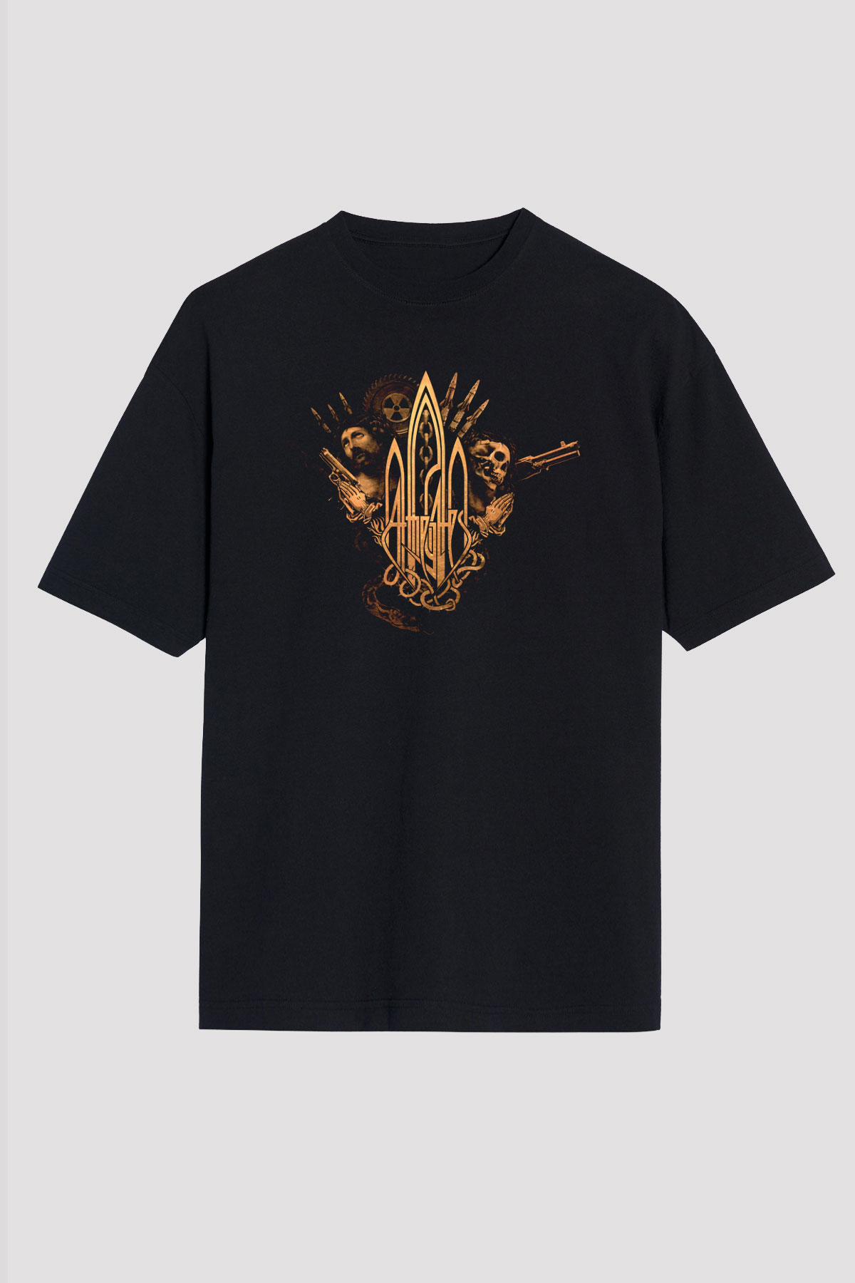 At The Gates Siyah Unisex Oversize Tişört T-Shirt