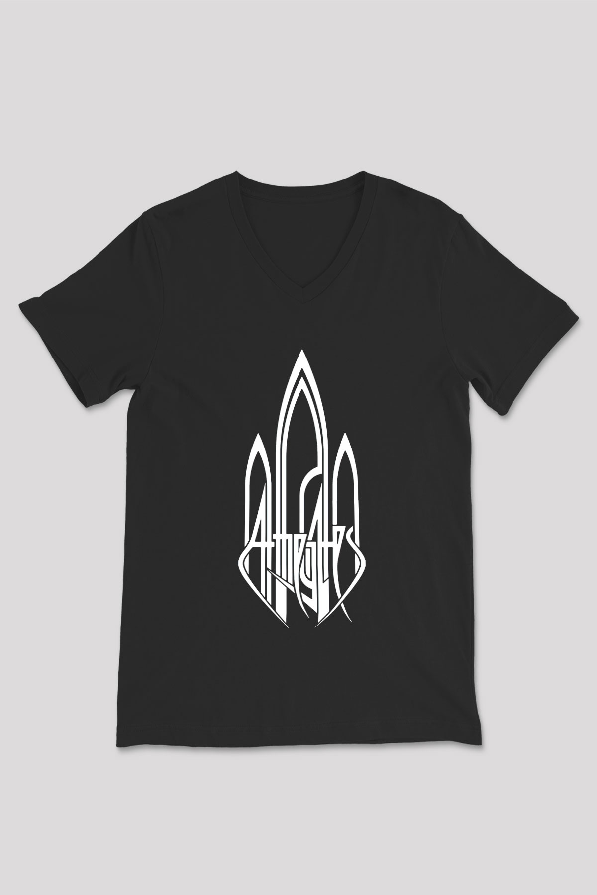 At The Gates Siyah Unisex V Yaka Tişört T-Shirt