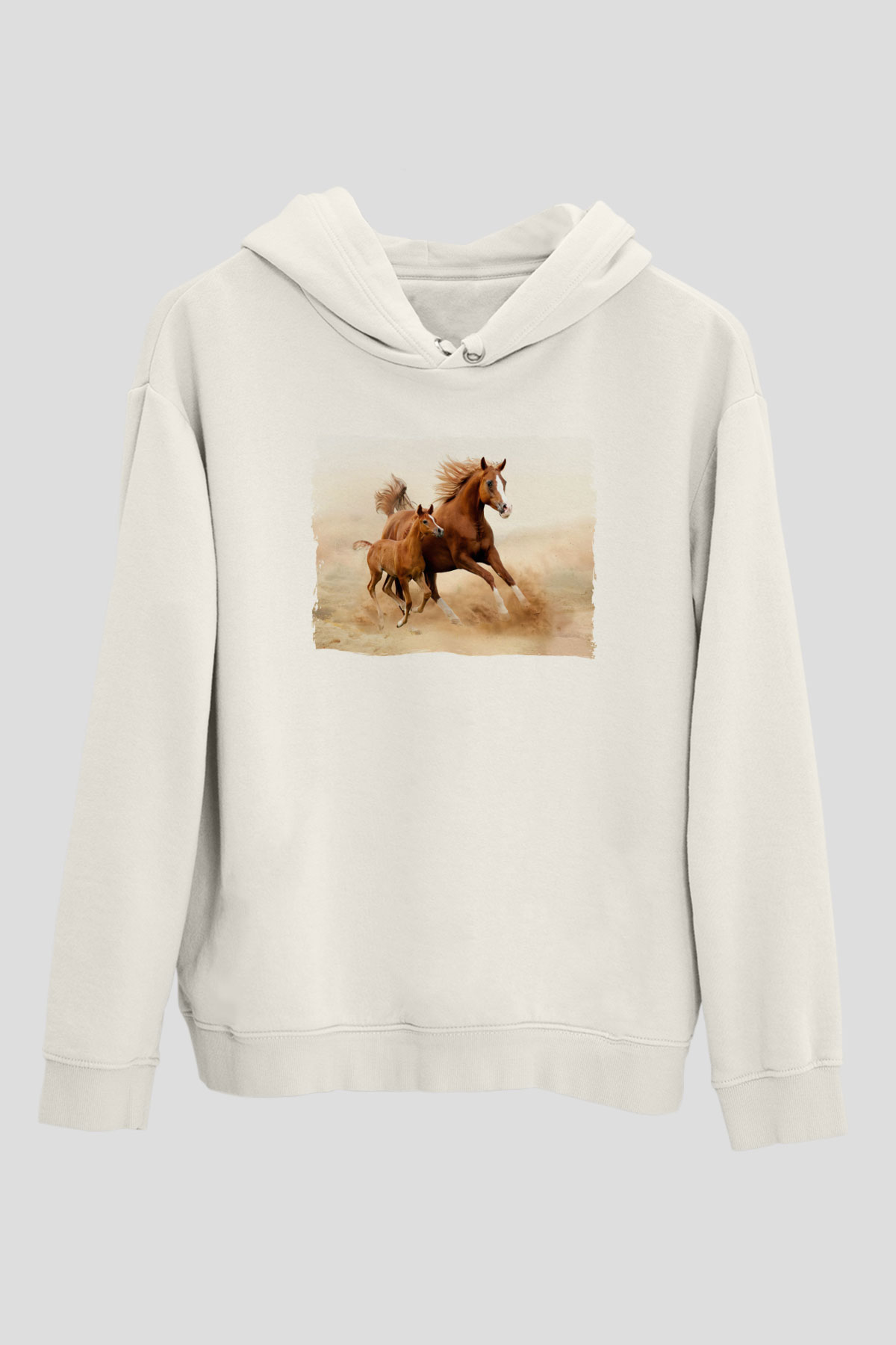 At ve YavrusuBeyaz  Unisex Hoodie