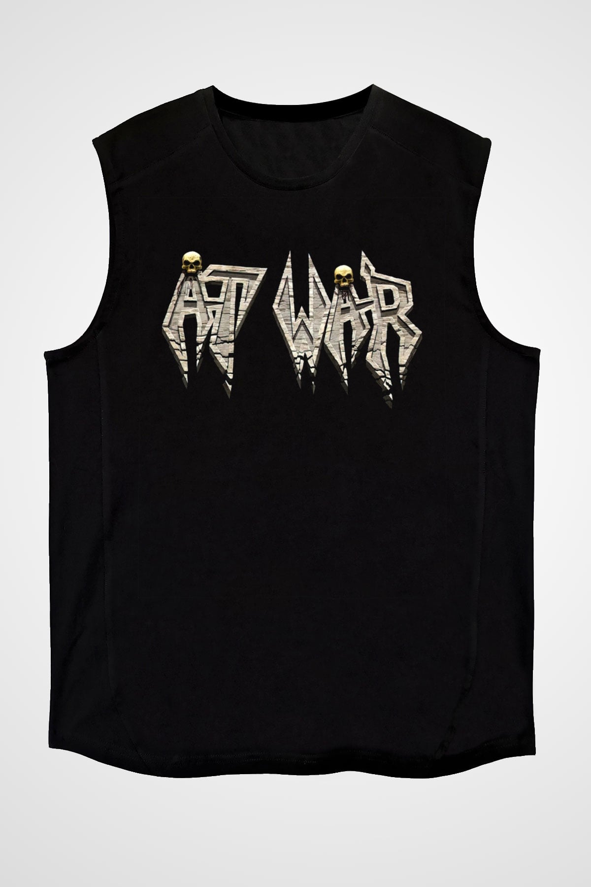 At War Siyah Unisex Kolsuz Tişört