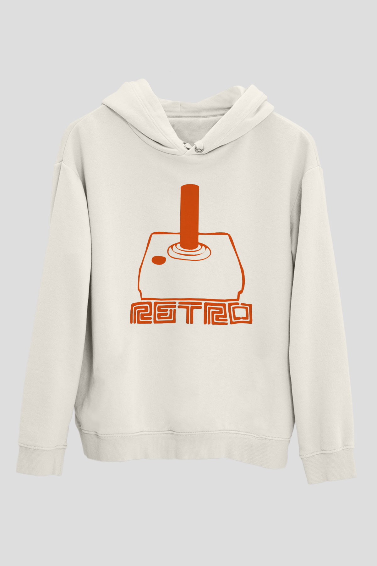 Atari Beyaz Unisex Kapşonlu Sweatshirt