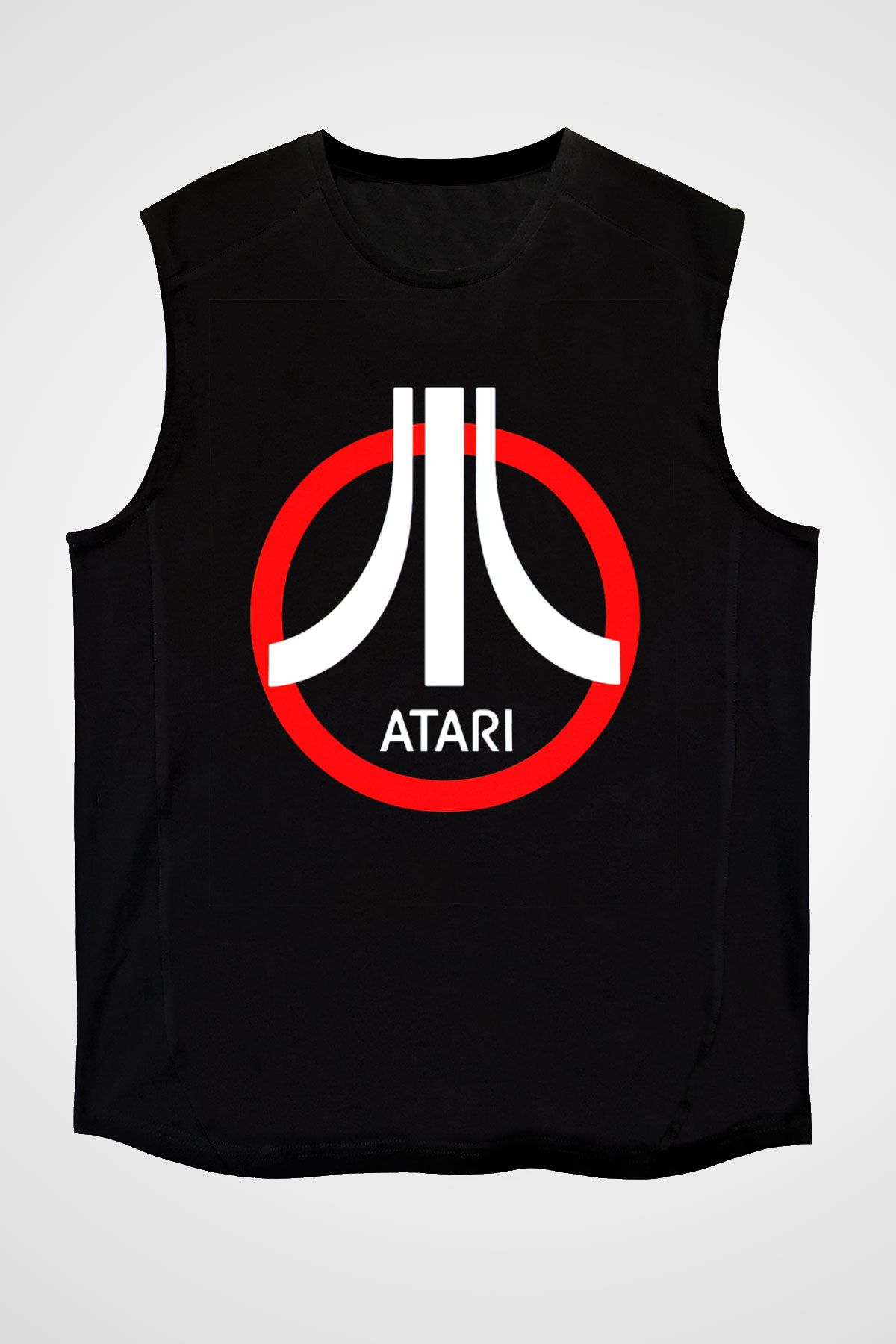 Atari Siyah Unisex Kolsuz Tişört
