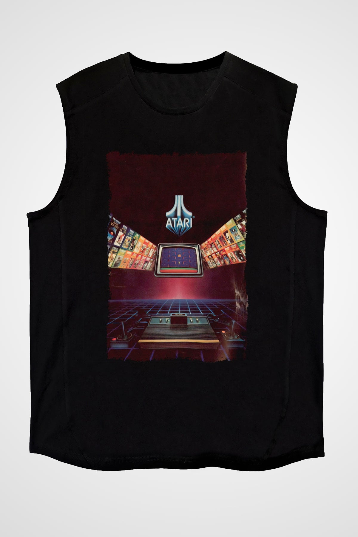 Atari Siyah Unisex  Kolsuz Tişört