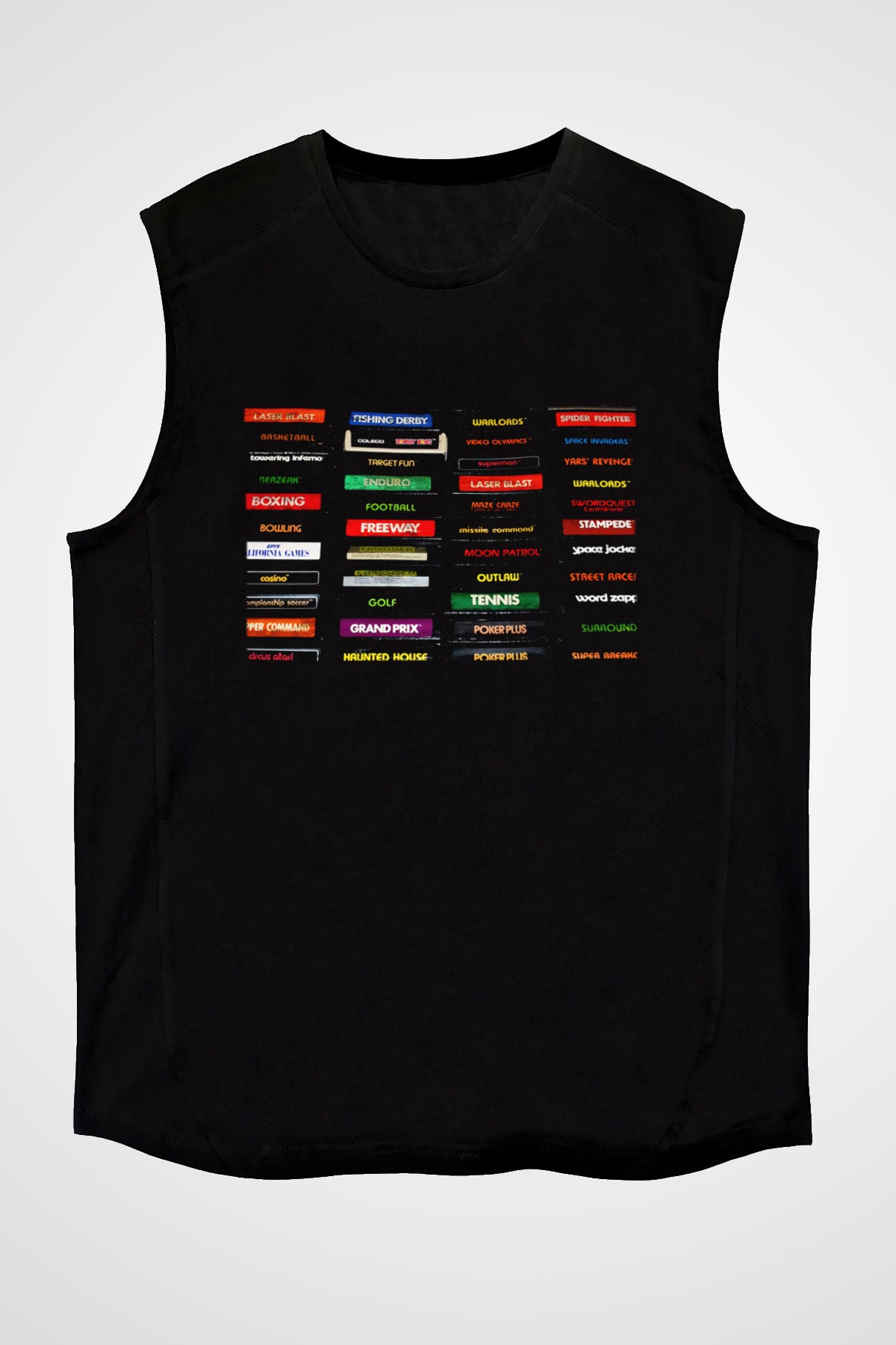 Atari Siyah Unisex Kolsuz Tişört