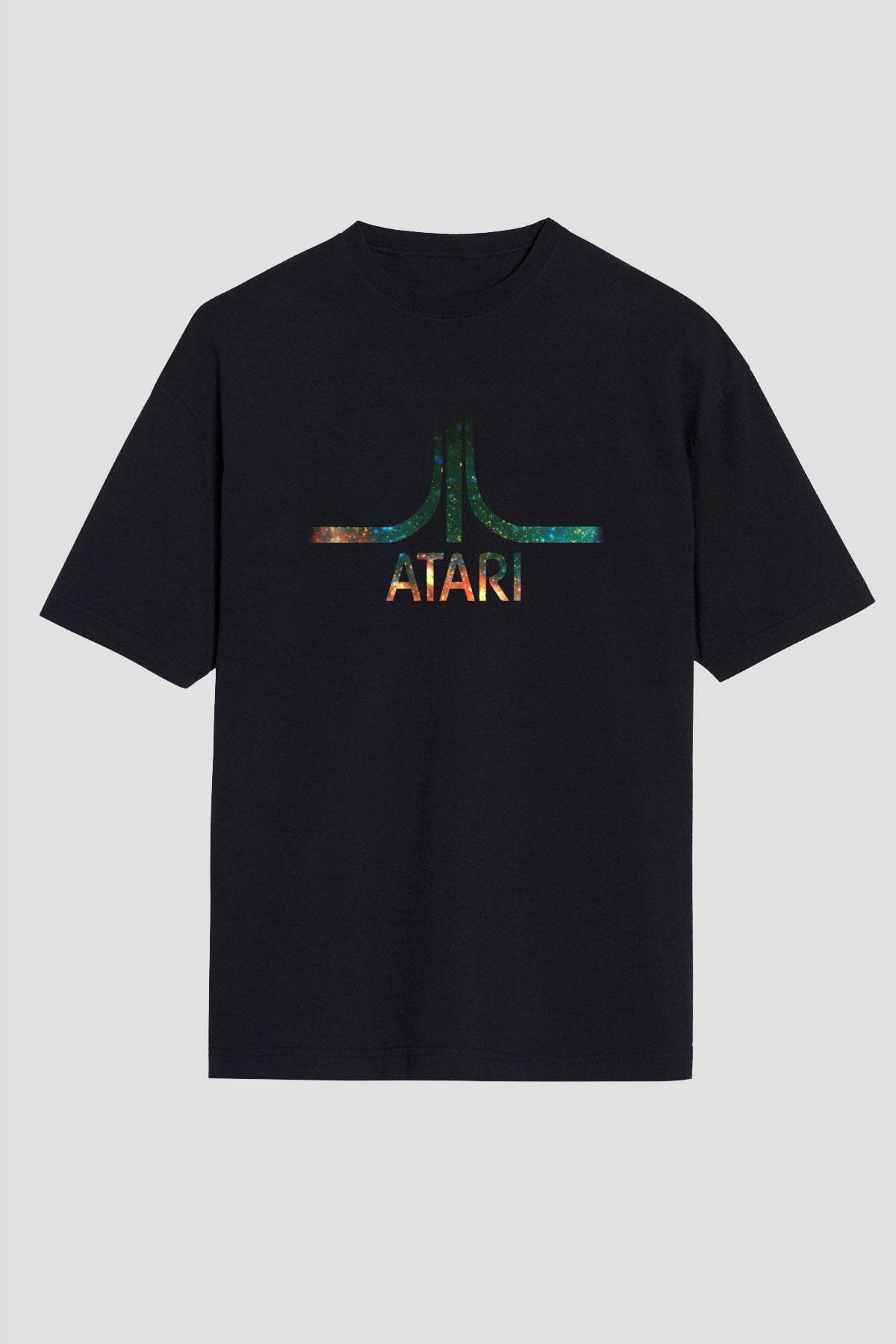 Atari Siyah Unisex Oversize Tişört