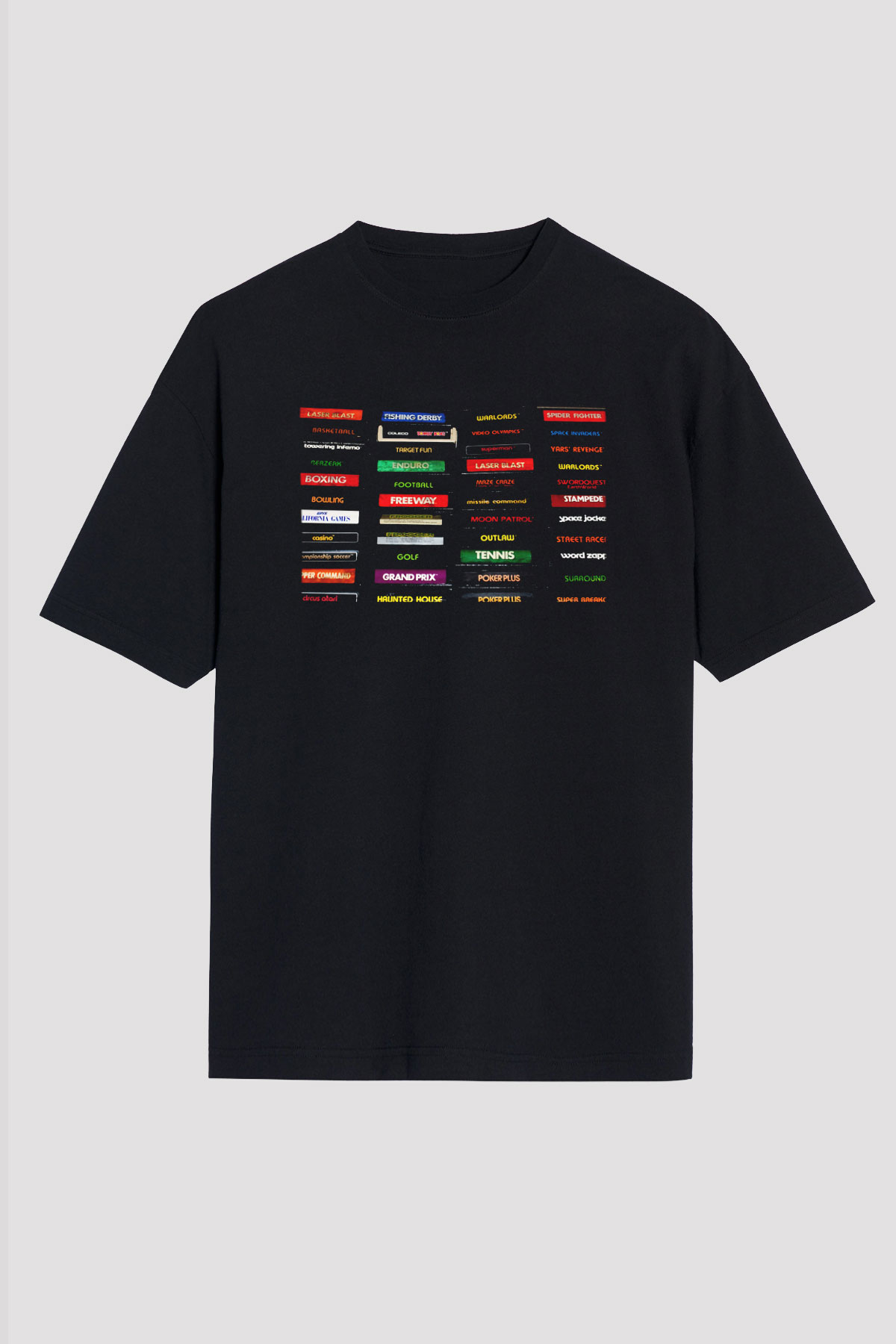 Atari Siyah Unisex Oversize Tişört