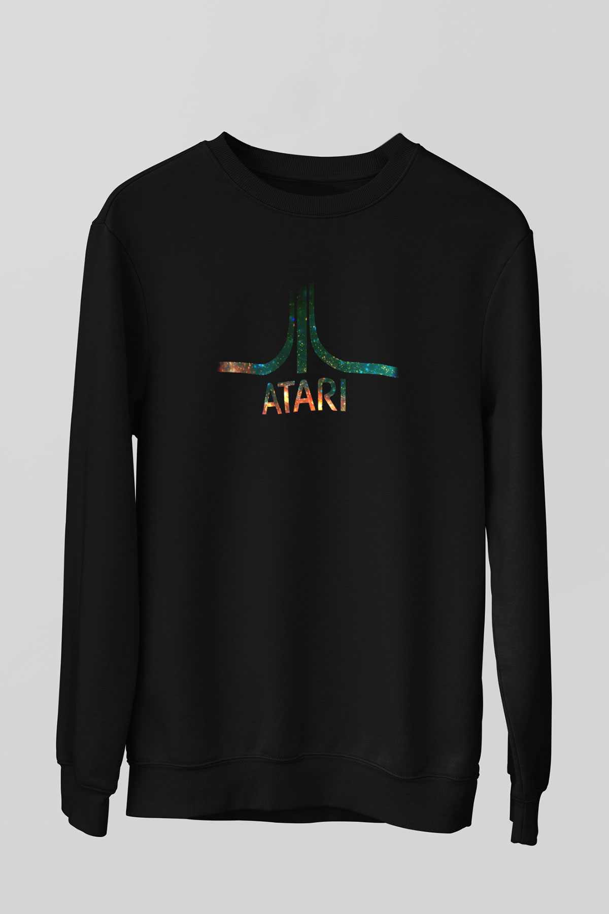 Atari Siyah Unisex Sweatshirt