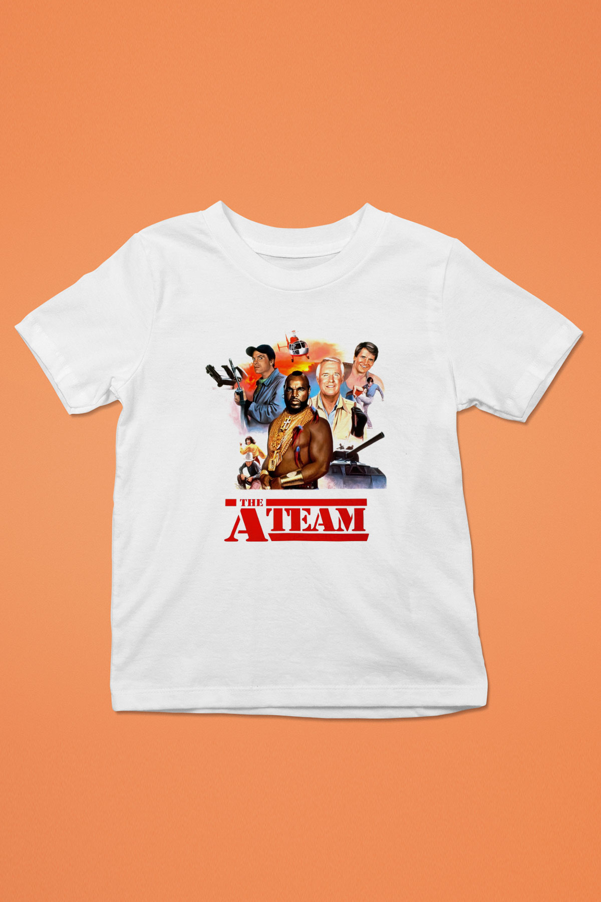 ATeam Baskılı Beyaz Unisex Çocuk Tişört