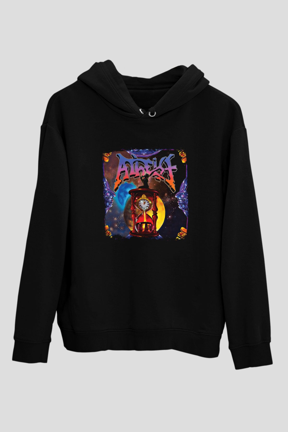 Atheist Baskılı Unisex Siyah Hoodie
